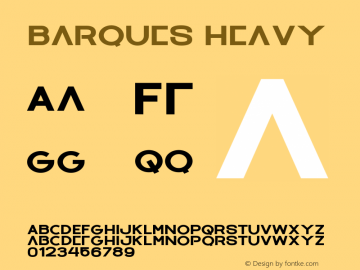 Barques Heavy Version 1.000;PS 001.000;hotconv 1.0.88;makeotf.lib2.5.64775图片样张