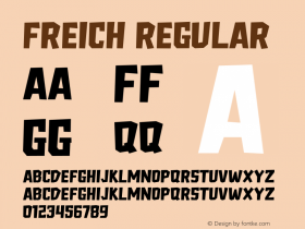 Freich Version 1.000 | wf-rip DC20190525 Font Sample