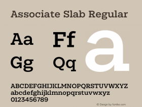 Associate Slab Version 1.0 Font Sample