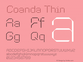 Coanda Thin Version 1.000;hotconv 1.0.109;makeotfexe 2.5.65596图片样张