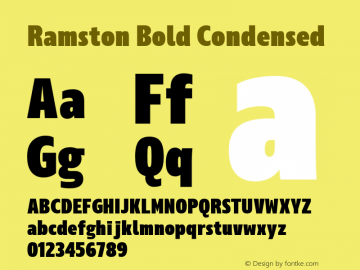 Ramston-BoldCondensed 1.000 Font Sample