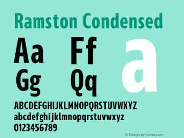 Ramston-Condensed 1.000 Font Sample