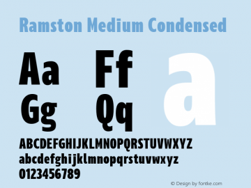 Ramston-MediumCondensed 1.000 Font Sample