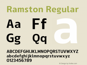 Ramston-Regular 1.000 Font Sample