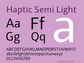 Haptic-SemiLight Version 1.000图片样张