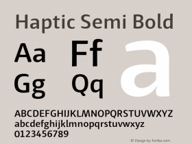 Haptic-SemiBold Version 1.000图片样张