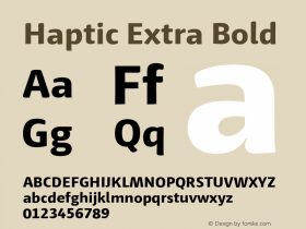 Haptic-ExtraBold Version 1.000图片样张