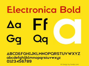 ElectronicaBold Version 1.000 2019 initial release | wf-rip DC20190910 Font Sample