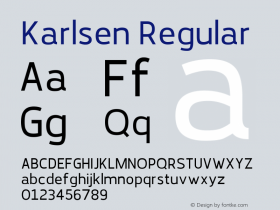 Karlsen Regular Version 1.000图片样张