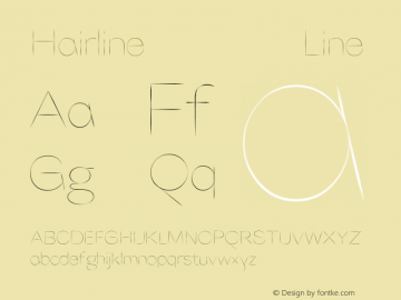 Hairline-Line Version 1.000;PS 001.001;hotconv 1.0.56 Font Sample