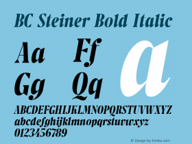 BC Steiner RB Bold Italic Version 1.000图片样张