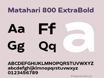 Matahari-800ExtraBold Version 1.000 | wf-rip DC20190215图片样张