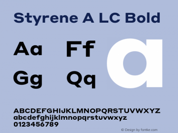 StyreneALC-Bold Version 1.1 2016 Font Sample