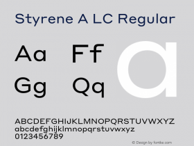 StyreneALC-Regular Version 1.1 2016 Font Sample