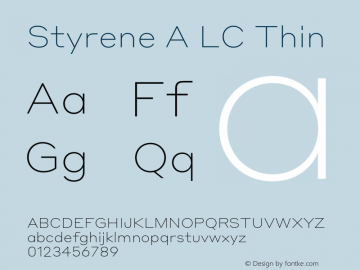 StyreneALC-Thin Version 1.1 2016 Font Sample