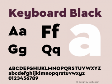 Keyboard-Black Version 1.000 | w-rip DC20180905 Font Sample