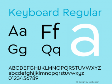Keyboard-Regular Version 1.000 | w-rip DC20180905 Font Sample