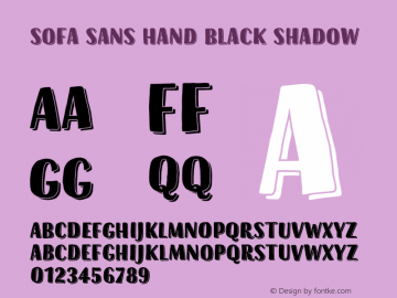 SofaSansHand-BkShadow Version 1.053 | wf-rip DC20170405 Font Sample