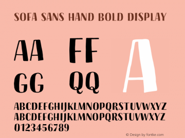 SofaSansHand-BoldDP Version 1.053 | wf-rip DC20170405 Font Sample