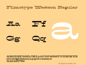 FilmotypeWestern Version 1.000 | wf-rip DC20140810 Font Sample