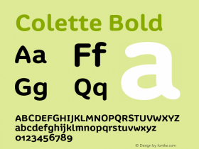 Colette-Bold 1.000 Font Sample