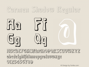 Carmen Shadow Regular 2.12图片样张
