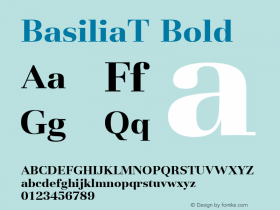 BasiliaT Bold Version 1.05图片样张