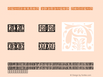 Gloucester Initialen Regular Macromedia Fontographer 4.1 10.06.01 Font Sample