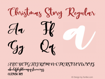 Christmas Story Version 1.00;November 9, 2020;FontCreator 13.0.0.2683 64-bit图片样张