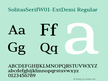 Solitas Serif W01 Ext Demi Version 1.00图片样张