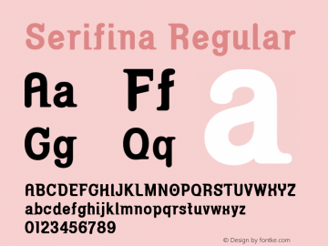 Serifina W01 Regular Version 4.10 Font Sample