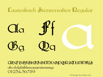 Lautenbach Zierversalien Regular 001.000 Font Sample