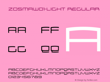 Zosma W01 Light Version 2.00 Font Sample