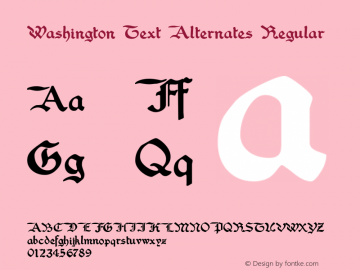 Washington Text Alternates Regular 1.1图片样张