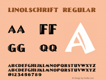 Linolschrift Regular 001.025图片样张