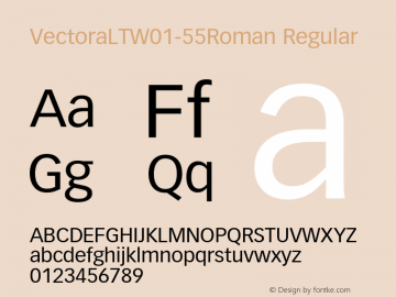 Vectora LT W01 55 Roman Version 1.0图片样张