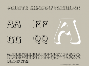 Volute Shadow Regular 1.1 Font Sample