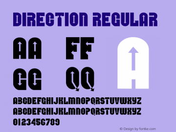 Direction Regular Macromedia Fontographer 4.1.4 12/1/99图片样张