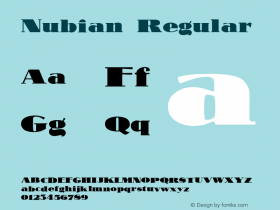 Nubian Regular 001.005 Font Sample