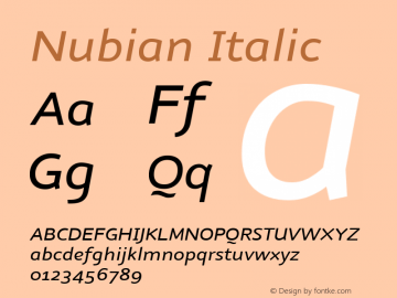 Nubian Italic 001.000图片样张