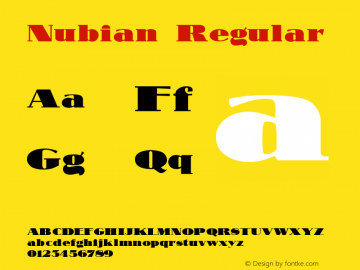 Nubian Regular Version 001.005图片样张