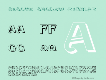 Sesame Shadow Regular 001.024 Font Sample