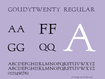 GoudyTwenty Regular 001.023图片样张
