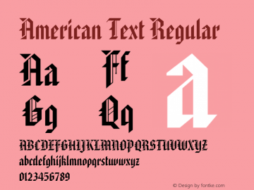 American Text Regular 2.0-1.0图片样张