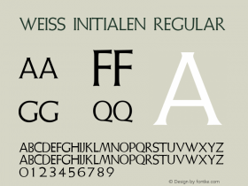 Weiss Initialen Regular 001.030 Font Sample