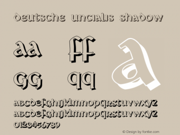 Deutsche Uncialis Shadow 1.23 Font Sample