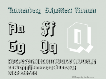 Tannenberg Schattiert Roman 001.001 Font Sample