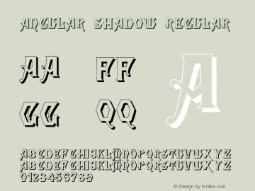 Angular Shadow Regular 001.006 Font Sample