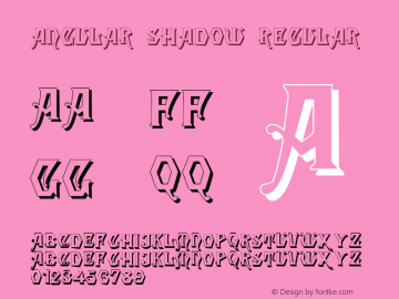 Angular Shadow Regular 1.6 Font Sample