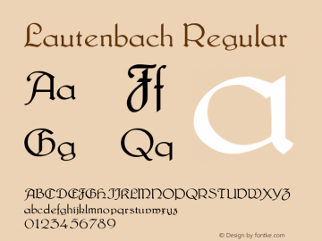 Lautenbach Regular 001.000 Font Sample